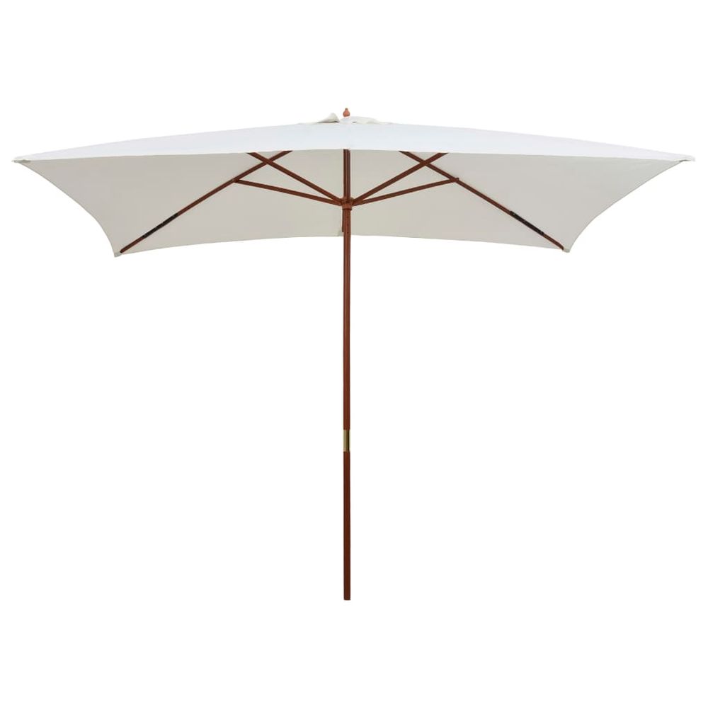 Outdoor Parasol with Wooden Pole 200x300 cm - anydaydirect