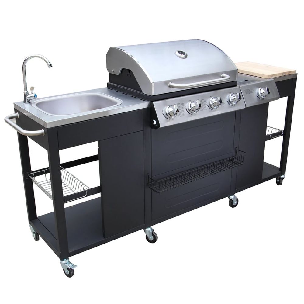 Outdoor Kitchen Barbecue Montana 4 Burners - anydaydirect