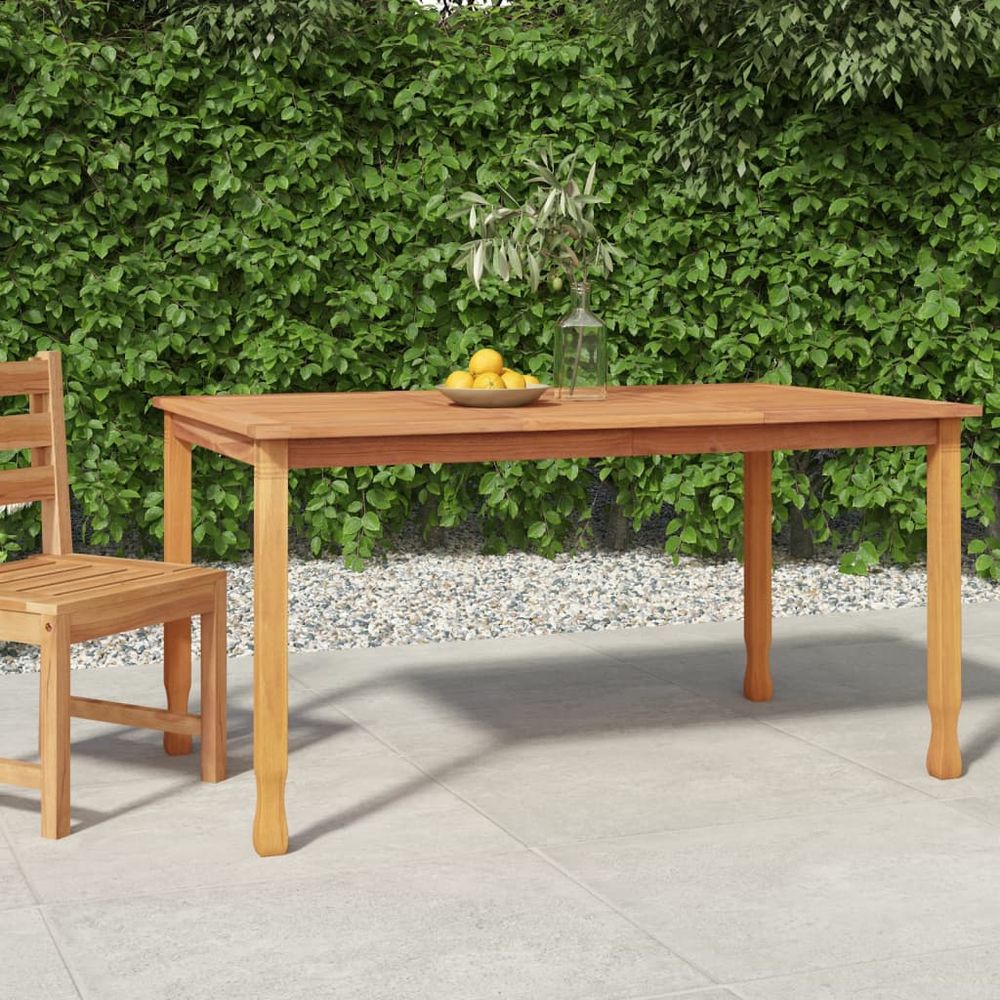 Garden Dining Table 150x90x75 cm Solid Wood Teak - anydaydirect