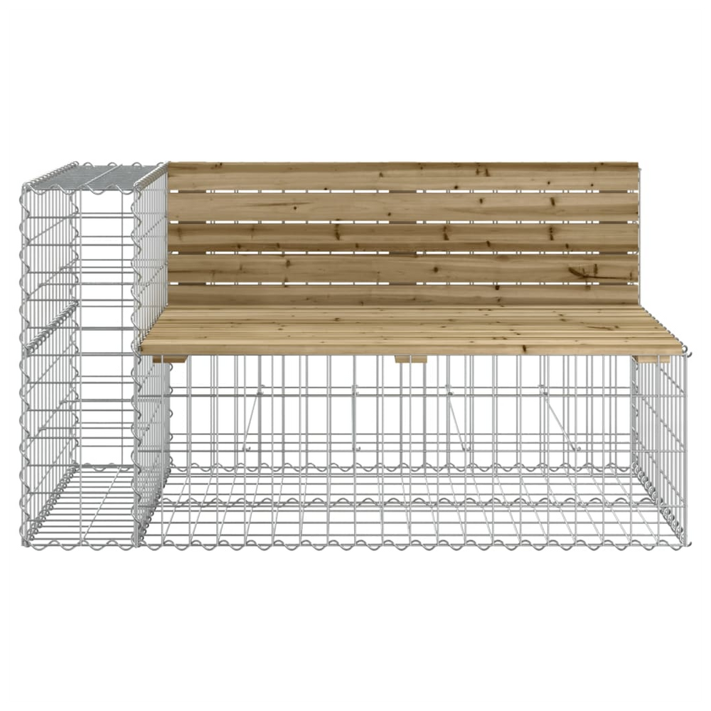 vidaXL Garden Bench Gabion Design 244x71x65.5 cm Impregnated Wood Pine - anydaydirect