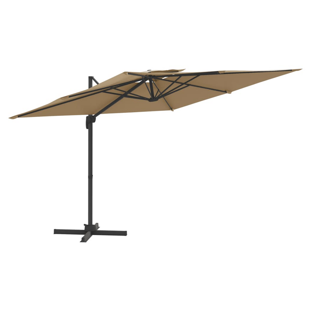 Double Top Cantilever Umbrella Taupe 300x300 cm - anydaydirect