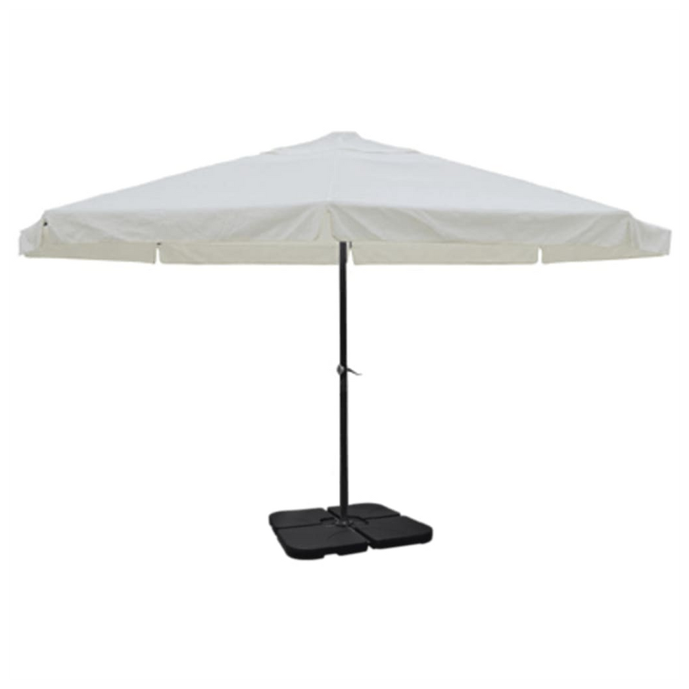 Aluminium Umbrella with Portable Base White - anydaydirect