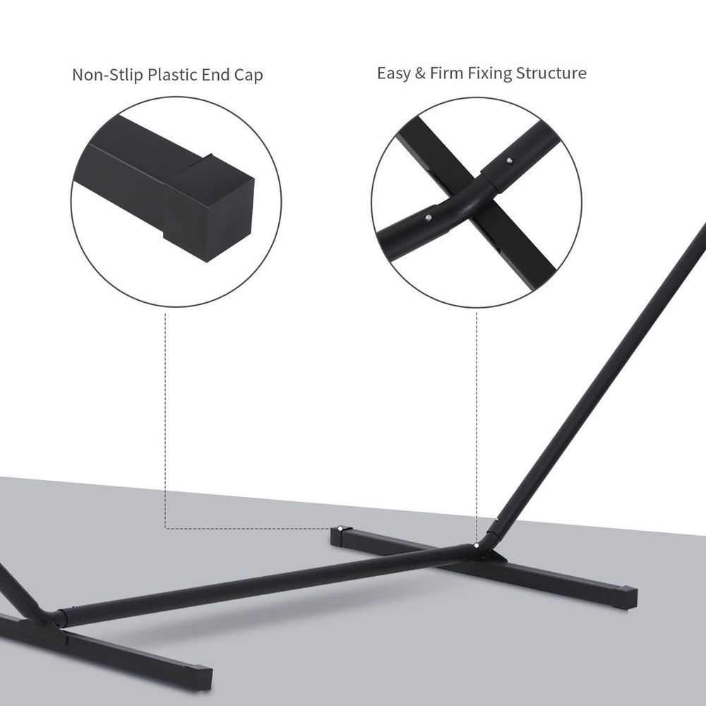 3.6m Long Metal Hammock Stand Frame Replacement Garden Outdoor Patio - anydaydirect