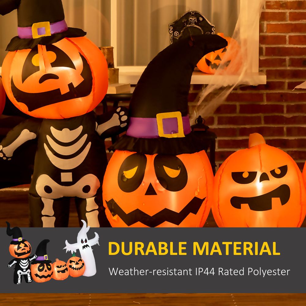 8.5' Inflatable Halloween Ghost Family Outdoor Decoration w/ LED HOMCOM - anydaydirect
