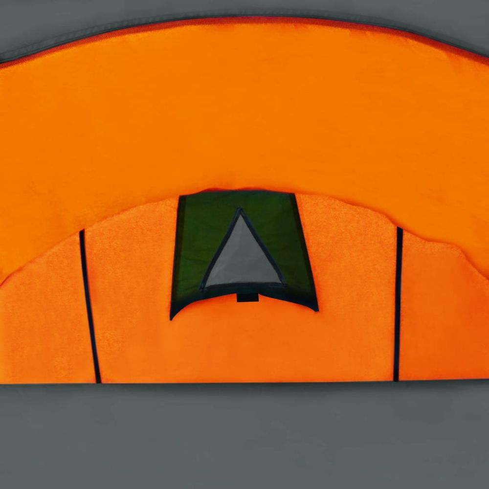 Camping Tent 4 Persons Grey and Orange - anydaydirect