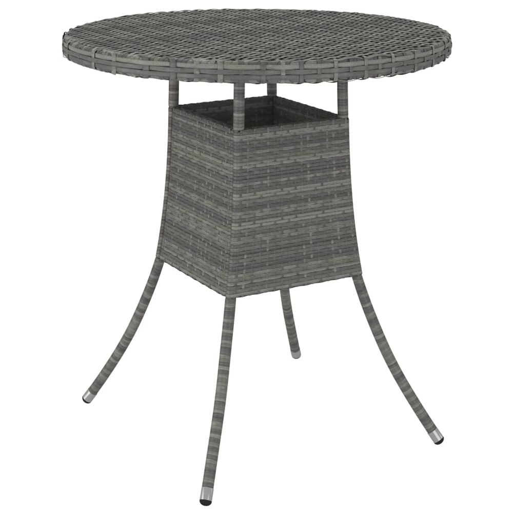 Garden Table Black 70x70x73 cm Poly Rattan - anydaydirect