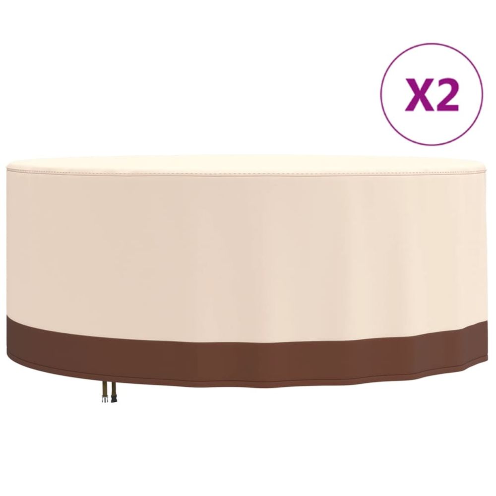 vidaXL Garden Furniture Covers 2 pcs Ø 213x71 cm 600D Oxford Fabric - anydaydirect