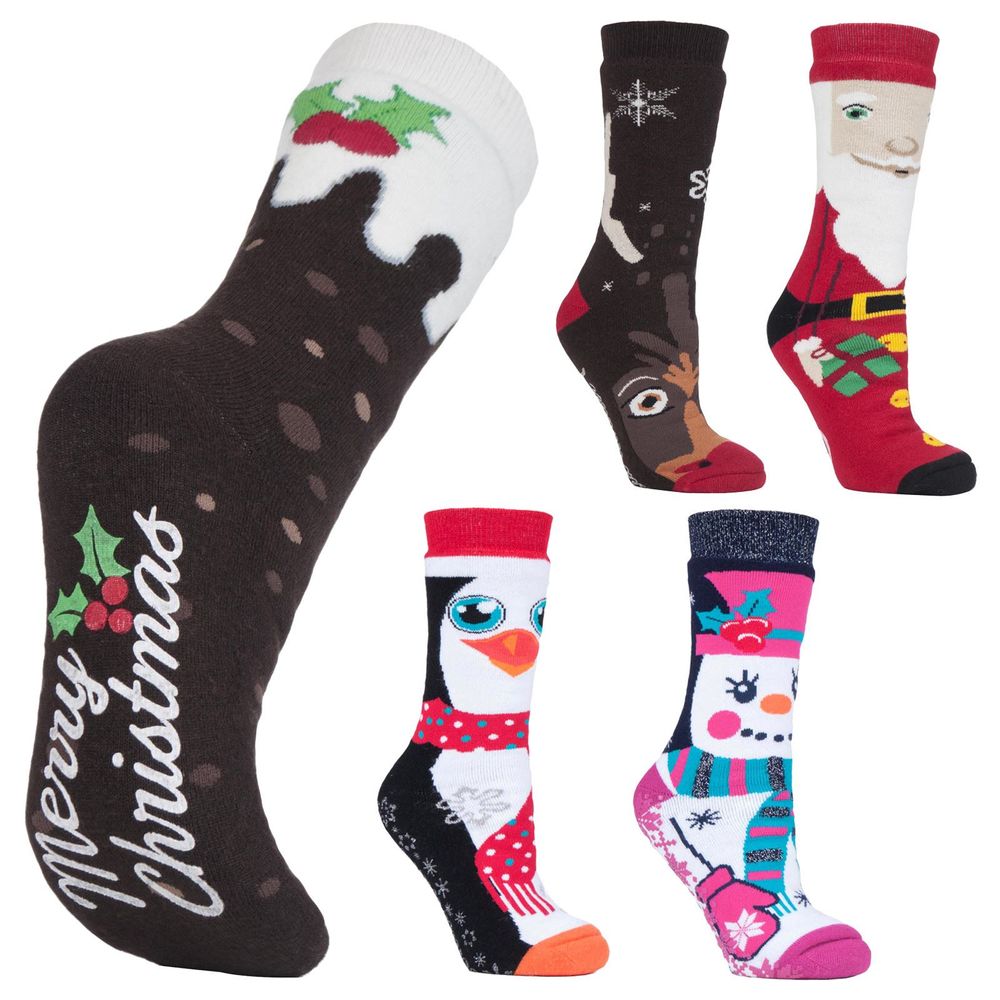 Heat Holders - Ladies Christmas Socks - anydaydirect