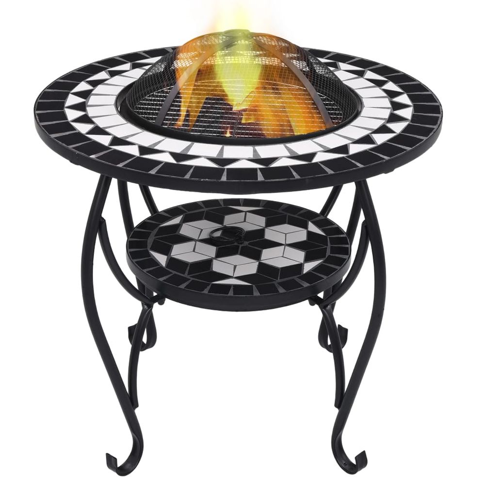 Mosaic Fire Pit Table Terracotta 68 cm Ceramic - anydaydirect
