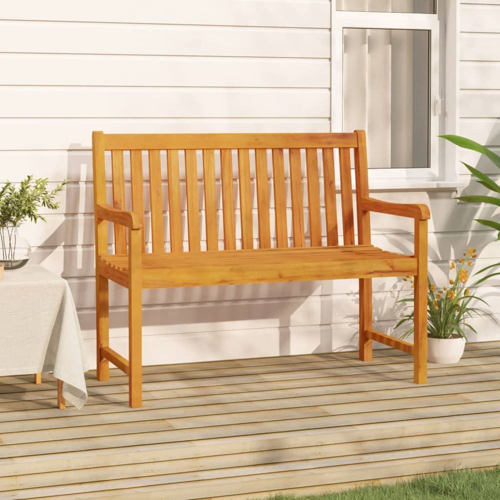Garden Bench 110 cm Solid Acacia Wood - anydaydirect