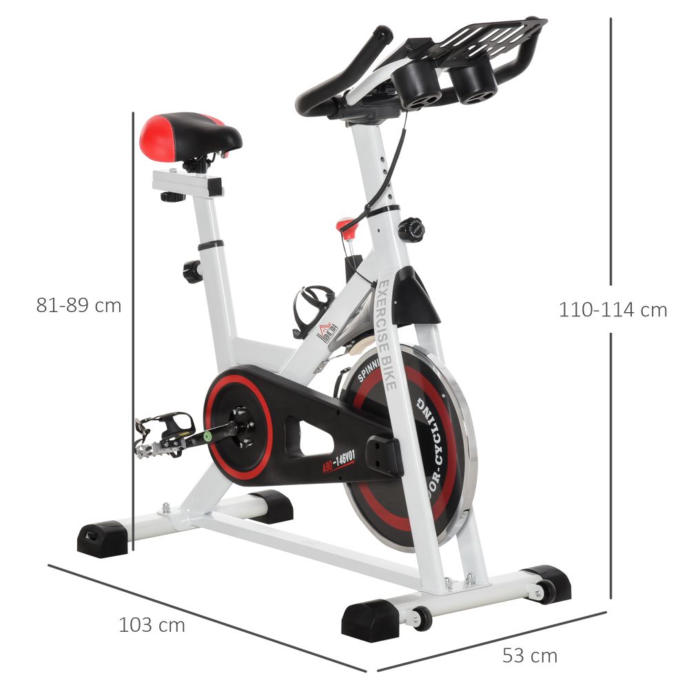 8kg Flywheel Exercise Bike w/ Adjustable Height/Resistance LCD Monitor - anydaydirect