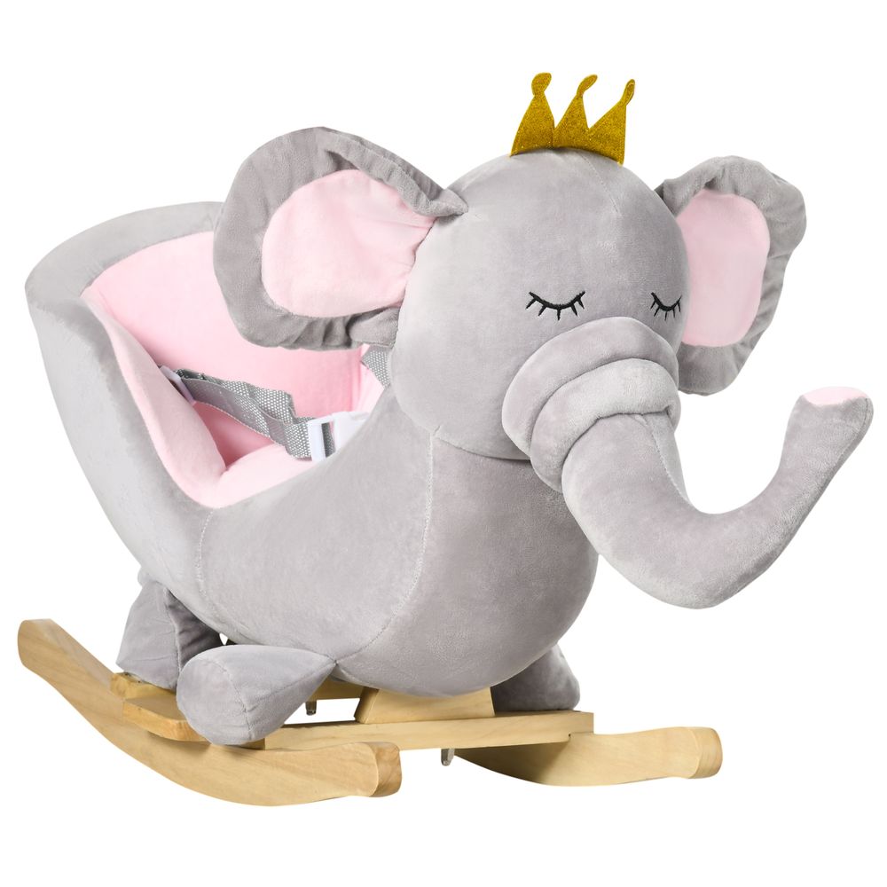 Baby Rocking Horse Elephant Rocking Chair Rocker Toy, for 18-36 Months - anydaydirect