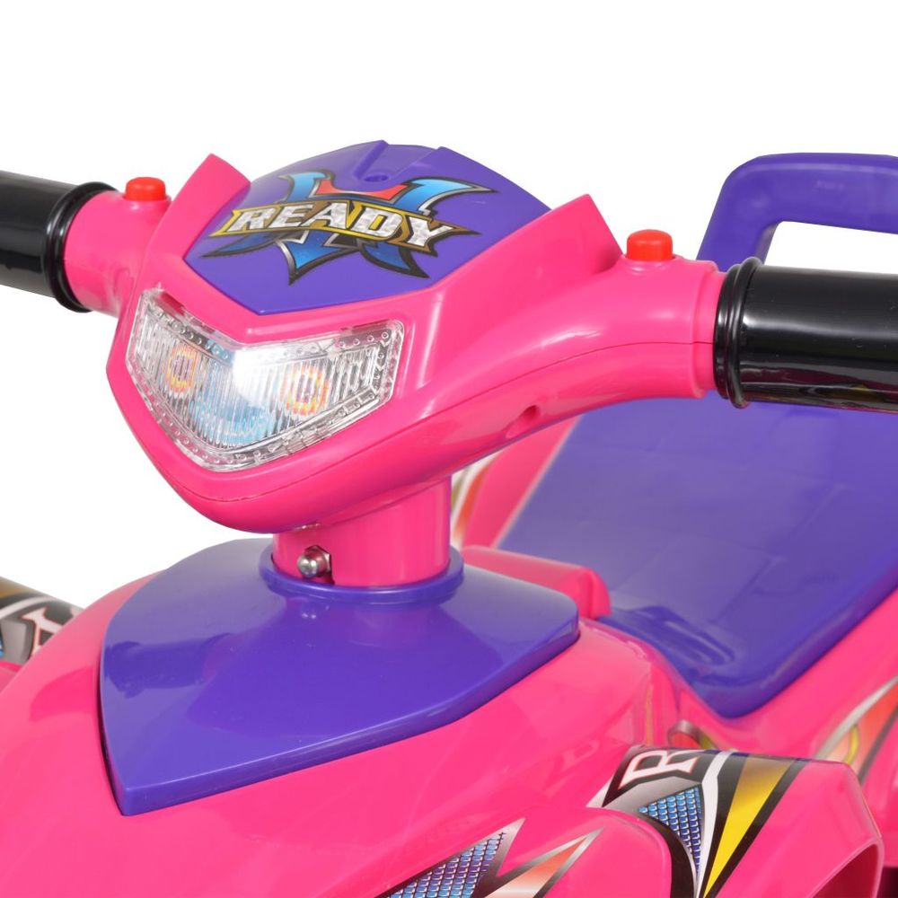 Children's Ride-on ATV with Sound and Light Pink and Purple - anydaydirect