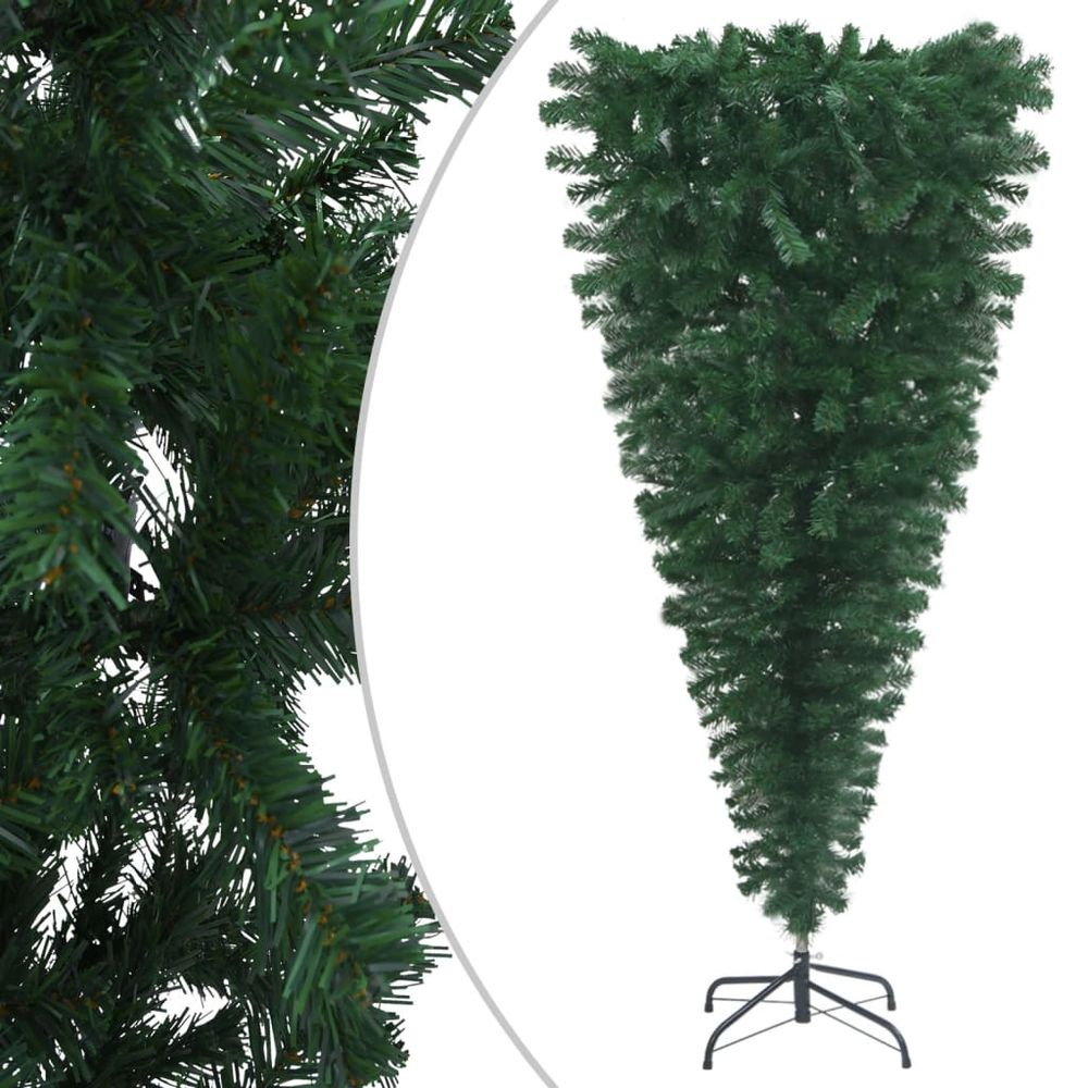 Upside-down Artificial Christmas Tree with Stand Green 120 cm - anydaydirect