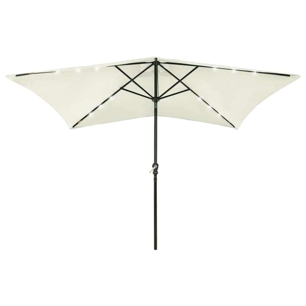 Parasol with LEDs and Steel Pole 2x3 m - anydaydirect