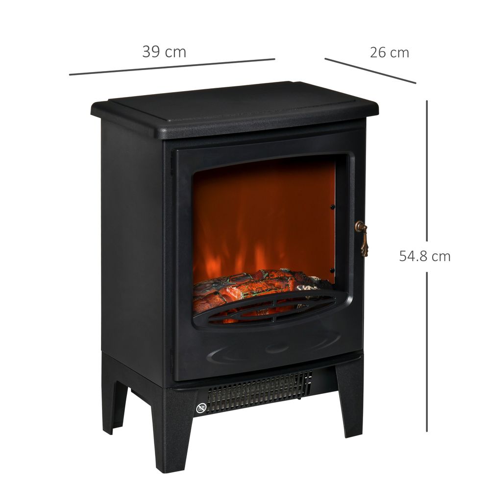 Electric Fireplace Stove Heater  Flame Effect, Overheat Safety Protection - anydaydirect