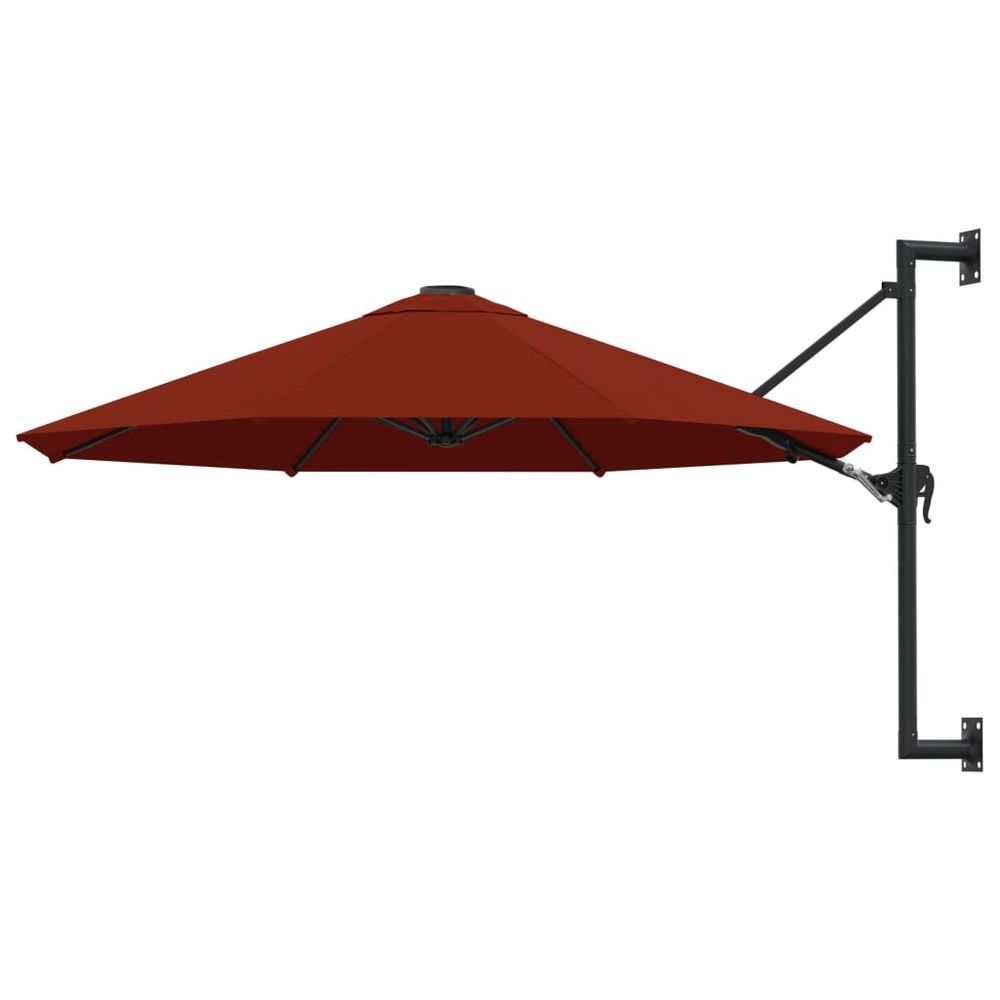 Wall-Mounted Parasol with Metal Pole 300 cm - anydaydirect