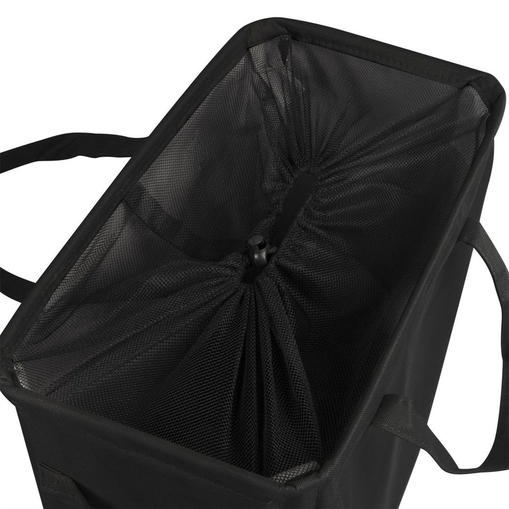 45L Slim Laundry Basket with Handles Black | M&W - anydaydirect