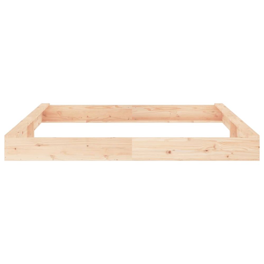 vidaXL Sandbox with Seats Square Solid Wood Pine - anydaydirect