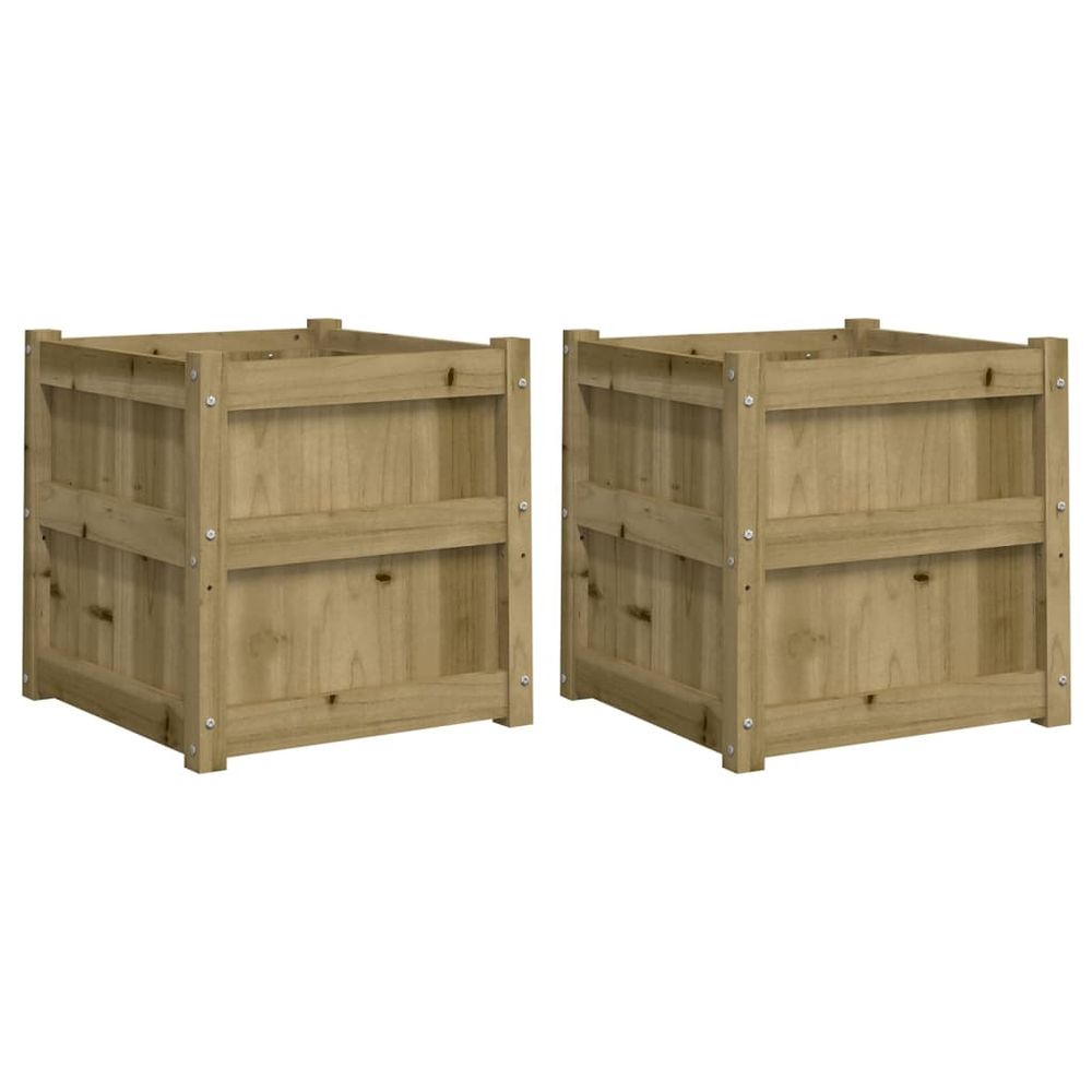 vidaXL Garden Planters 2 pcs Impregnated Wood Pine - anydaydirect