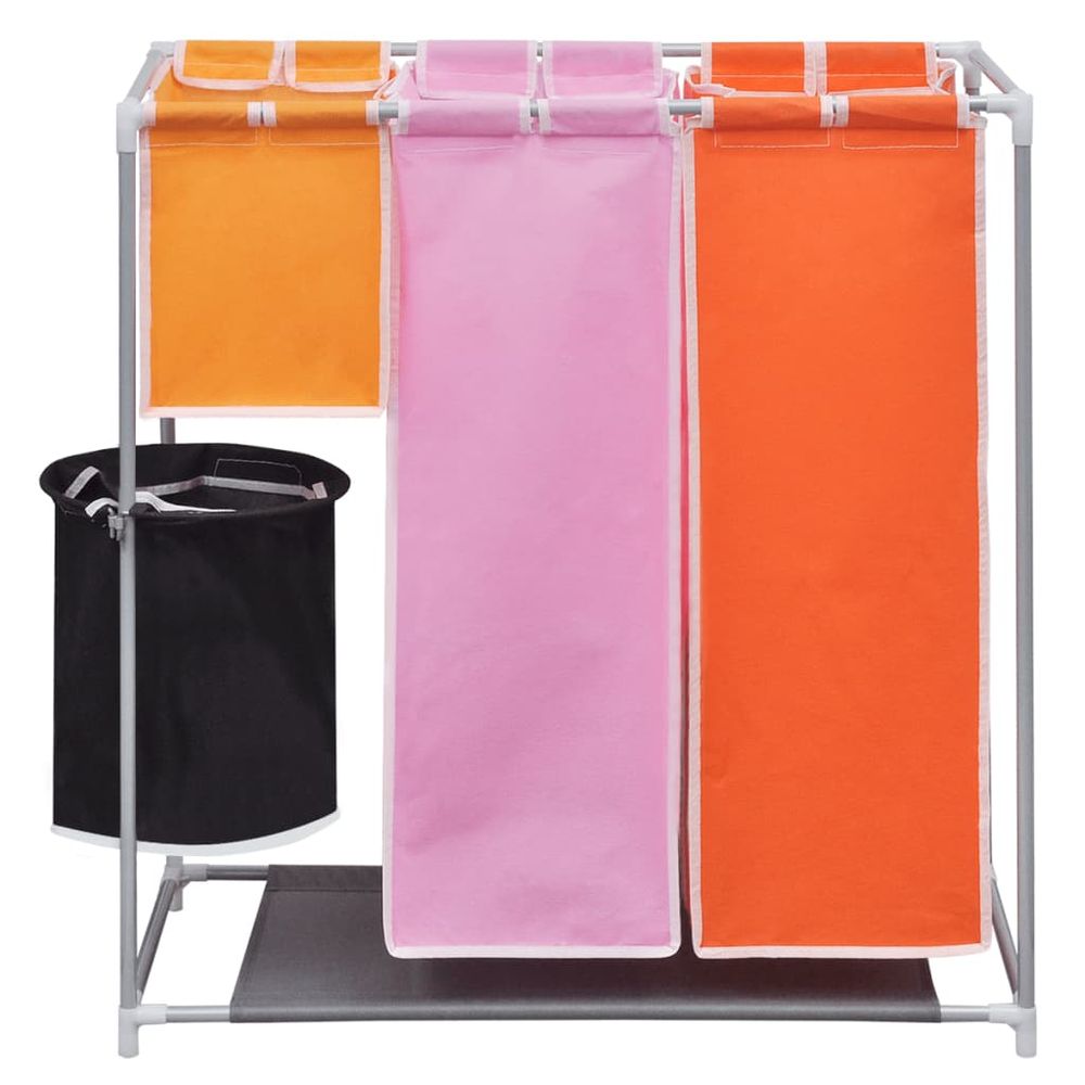 3-Section Laundry Sorter Hampers 2 pcs with a Washing Bin - anydaydirect