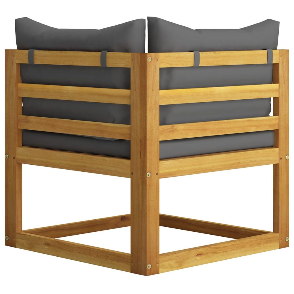 2-seater Garden Bench with Dark Grey Cushions (UK/IE/FI/NO only) - anydaydirect