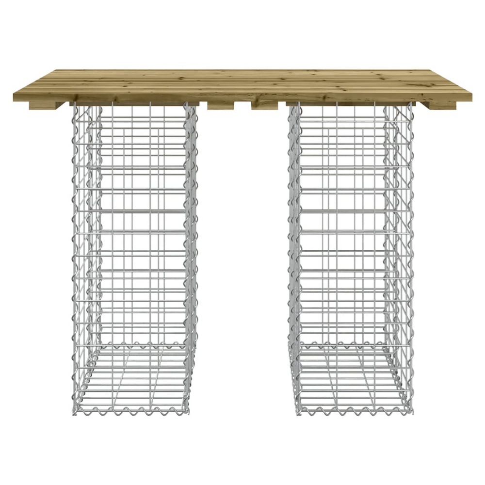 vidaXL Garden Bench Gabion Design 100x70x72 cm Impregnated Wood Pine - anydaydirect