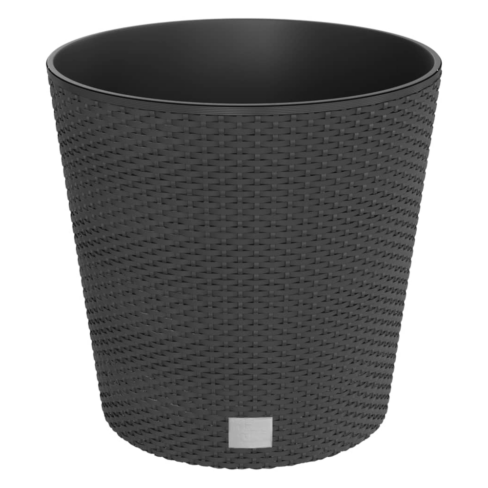 vidaXL Planter with Removable Inner Anthracite 35 / 37.5 L PP Rattan - anydaydirect