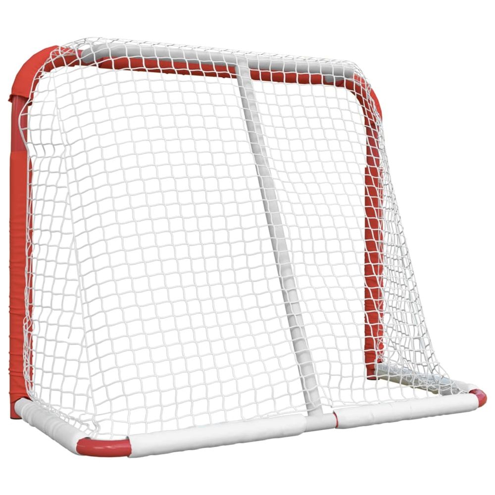 Hockey Goal Red and White 137x66x112 cm Polyester - anydaydirect