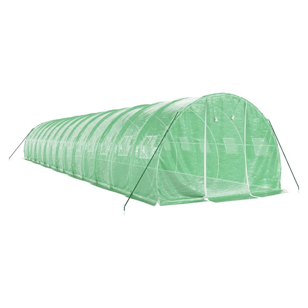 vidaXL Greenhouse with Steel Frame Green 42 m² 14x3x2 m - anydaydirect