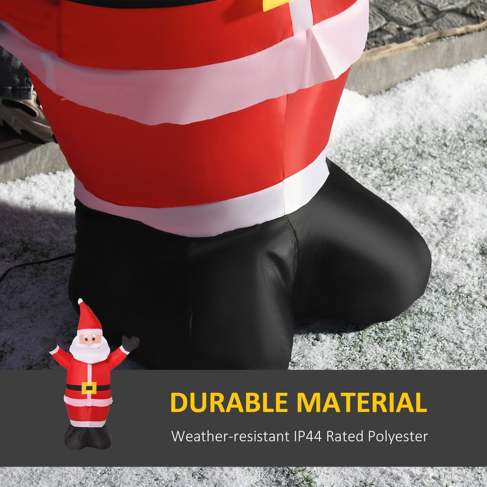 4ft Inflatable Christmas Santa Claus Xmas Deco 1 LED Air Blown Yard Outdoor - anydaydirect