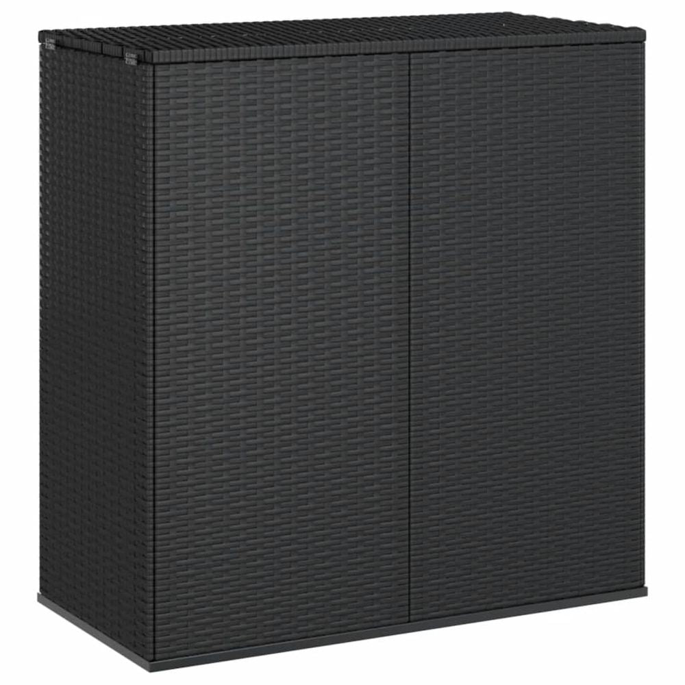 Garden Cushion Box PE Rattan 100x49x103.5 cm Black - anydaydirect