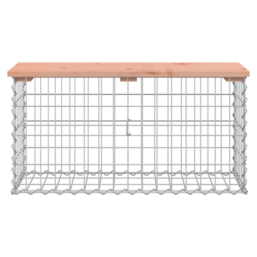 vidaXL Garden Bench Gabion Design 83x31.5x42 cm Solid Wood Douglas - anydaydirect