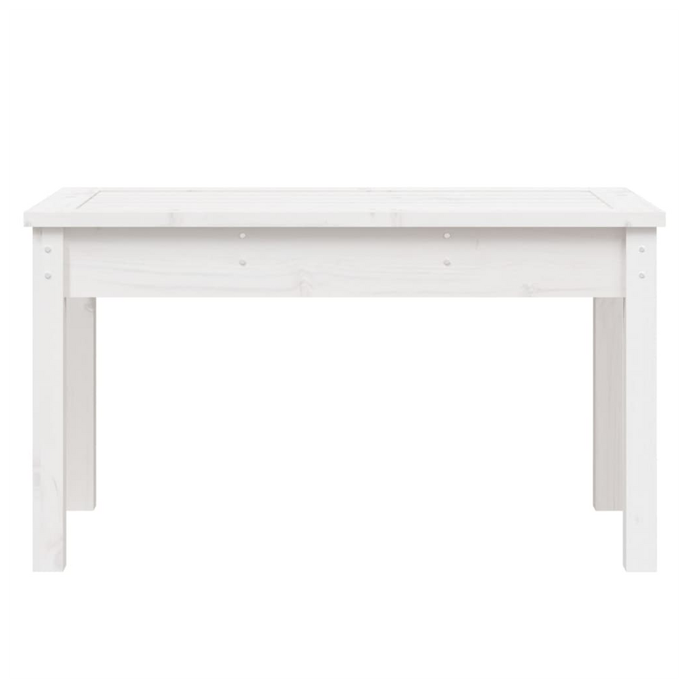 vidaXL Garden Bench White 80x44x45 cm Solid Wood Pine - anydaydirect