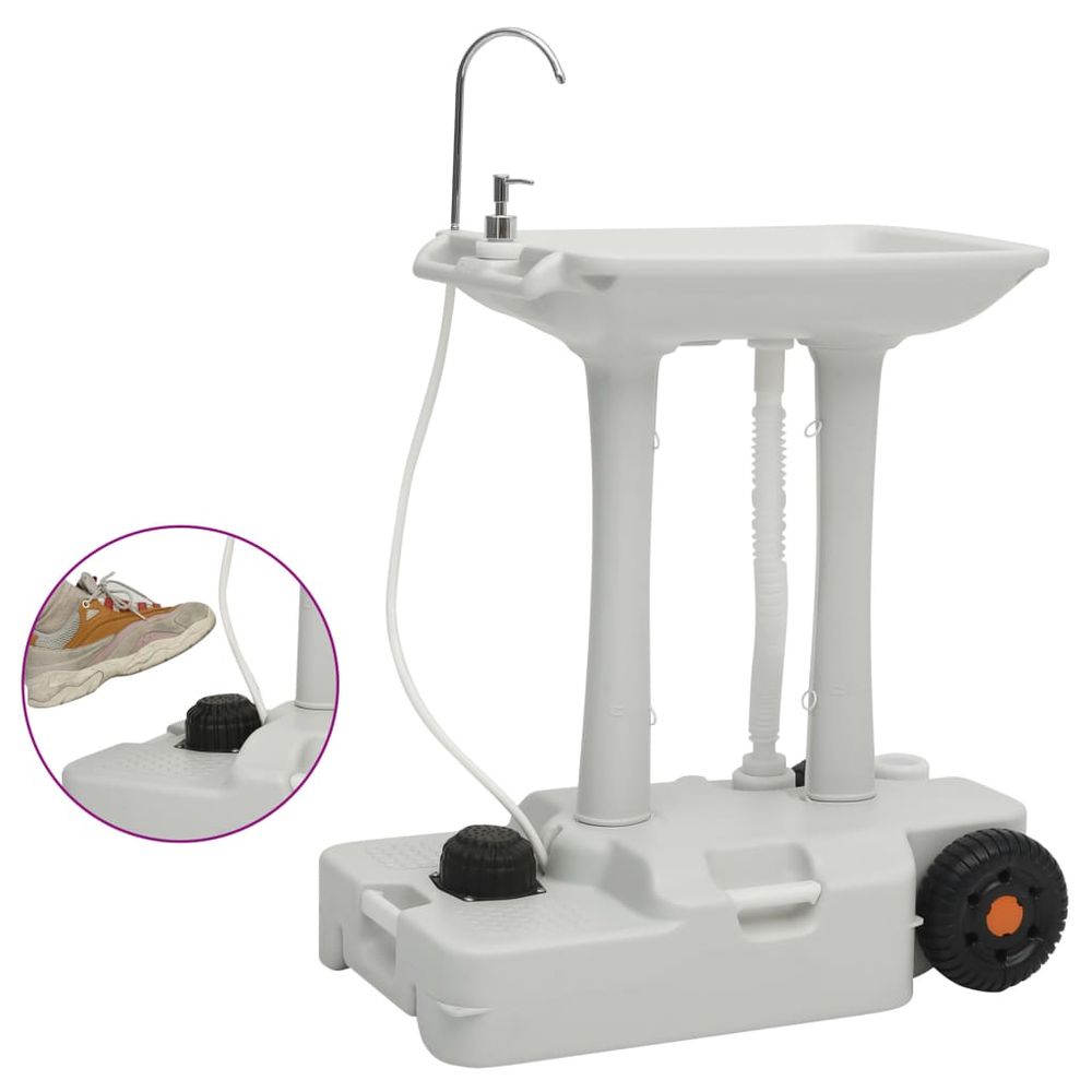 vidaXL Camping Hand Wash Stand with Dispenser 35 L - anydaydirect