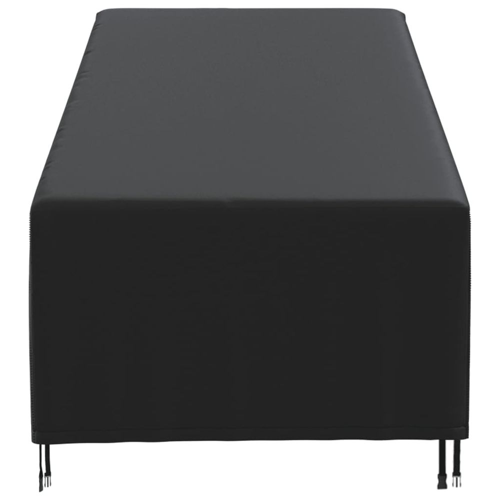 vidaXL Sun Lounger Cover Black 210x80x45/75 cm 420D Oxford - anydaydirect