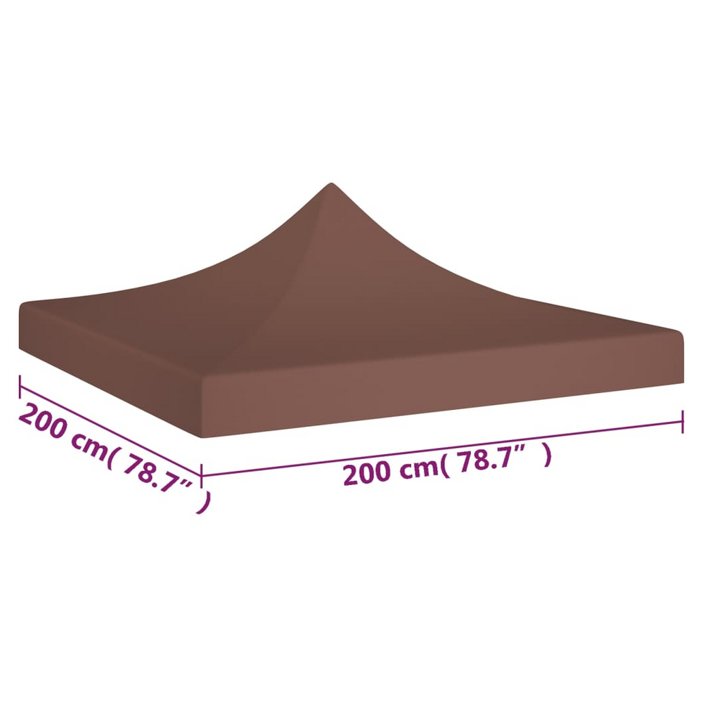 vidaXL Party Tent Roof 2x2 m Brown 270 g/m² - anydaydirect