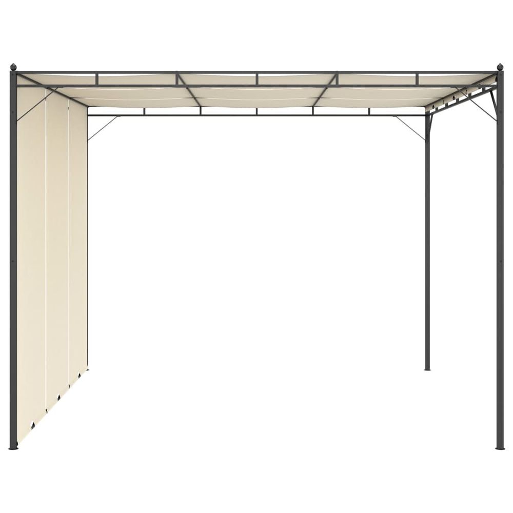 Garden Gazebo with Side Curtain 3x3x2.25m Cream - anydaydirect