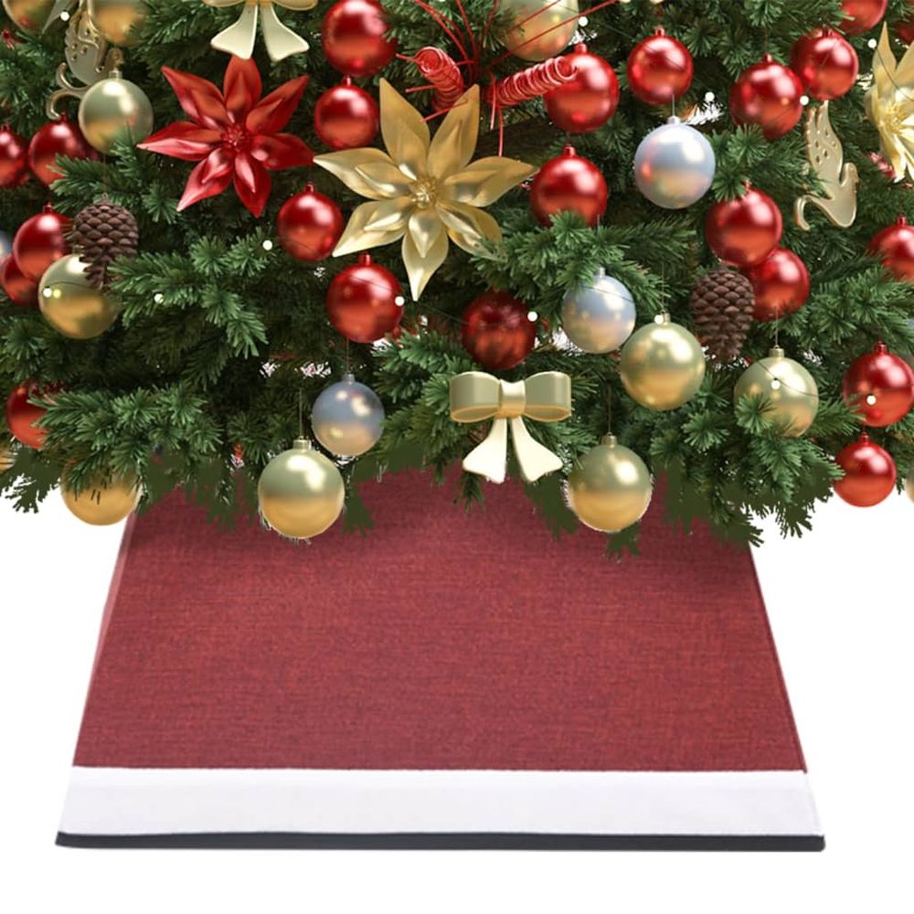 Christmas Tree Skirt Red and Black 48x48x25 cm - anydaydirect