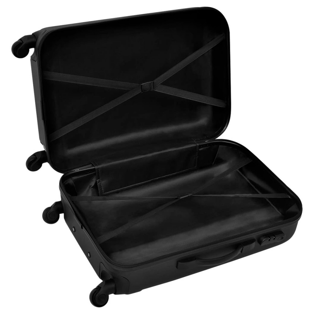 Three Piece Hardcase Trolley Set Black 45.5/55/66 cm - anydaydirect