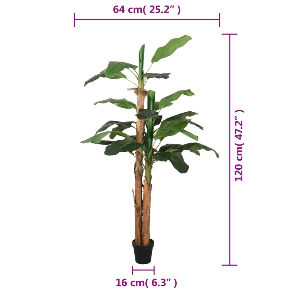 vidaXL Artificial Banana Tree 18 Leaves 150 cm Green - anydaydirect