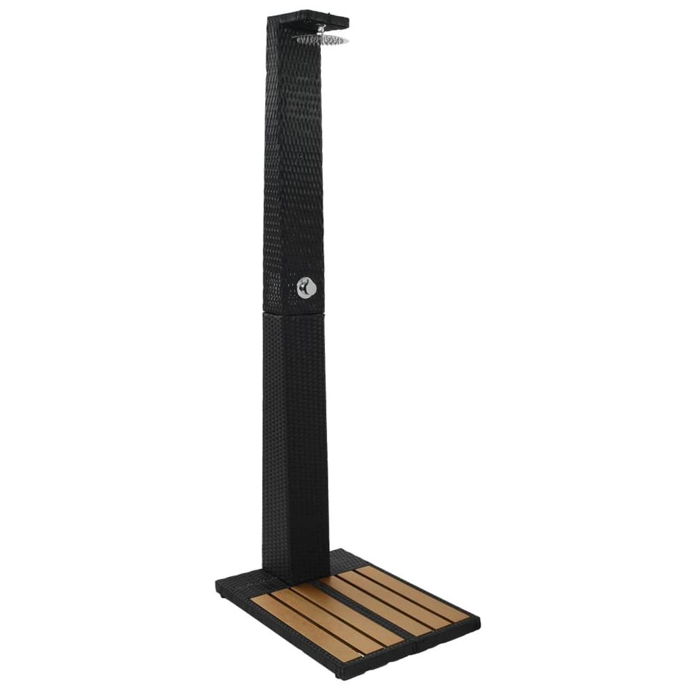 Garden Shower Poly Rattan WPC - anydaydirect