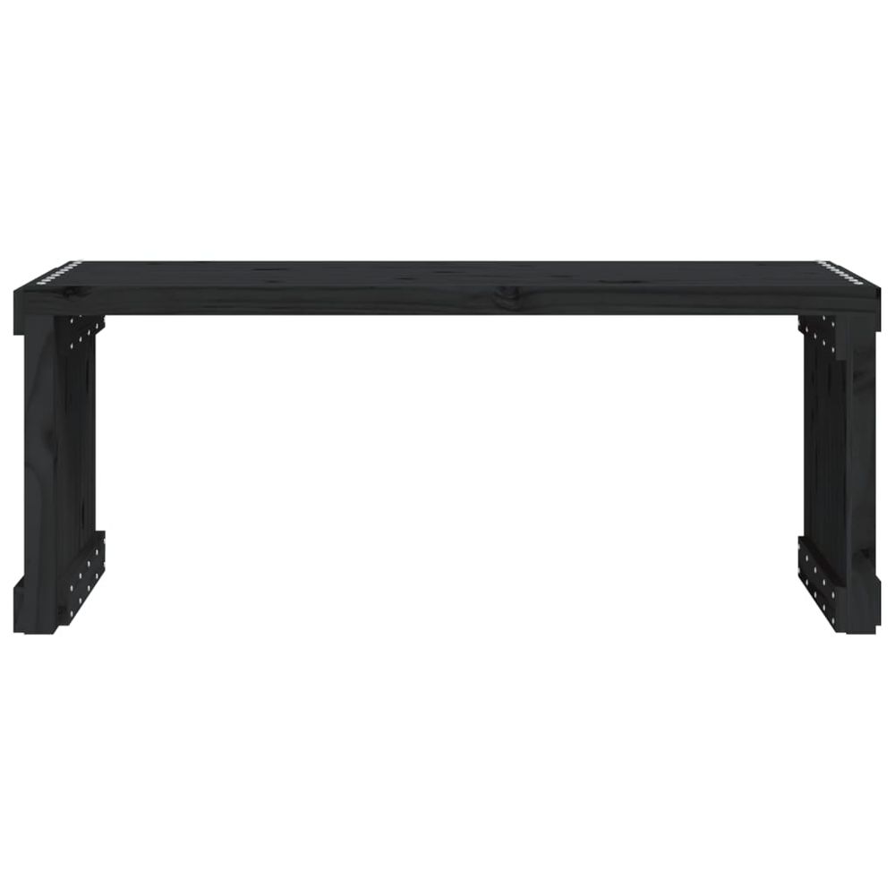 vidaXL Garden Table Extendable Black 212.5x40.5x45 cm Solid Wood Pine - anydaydirect