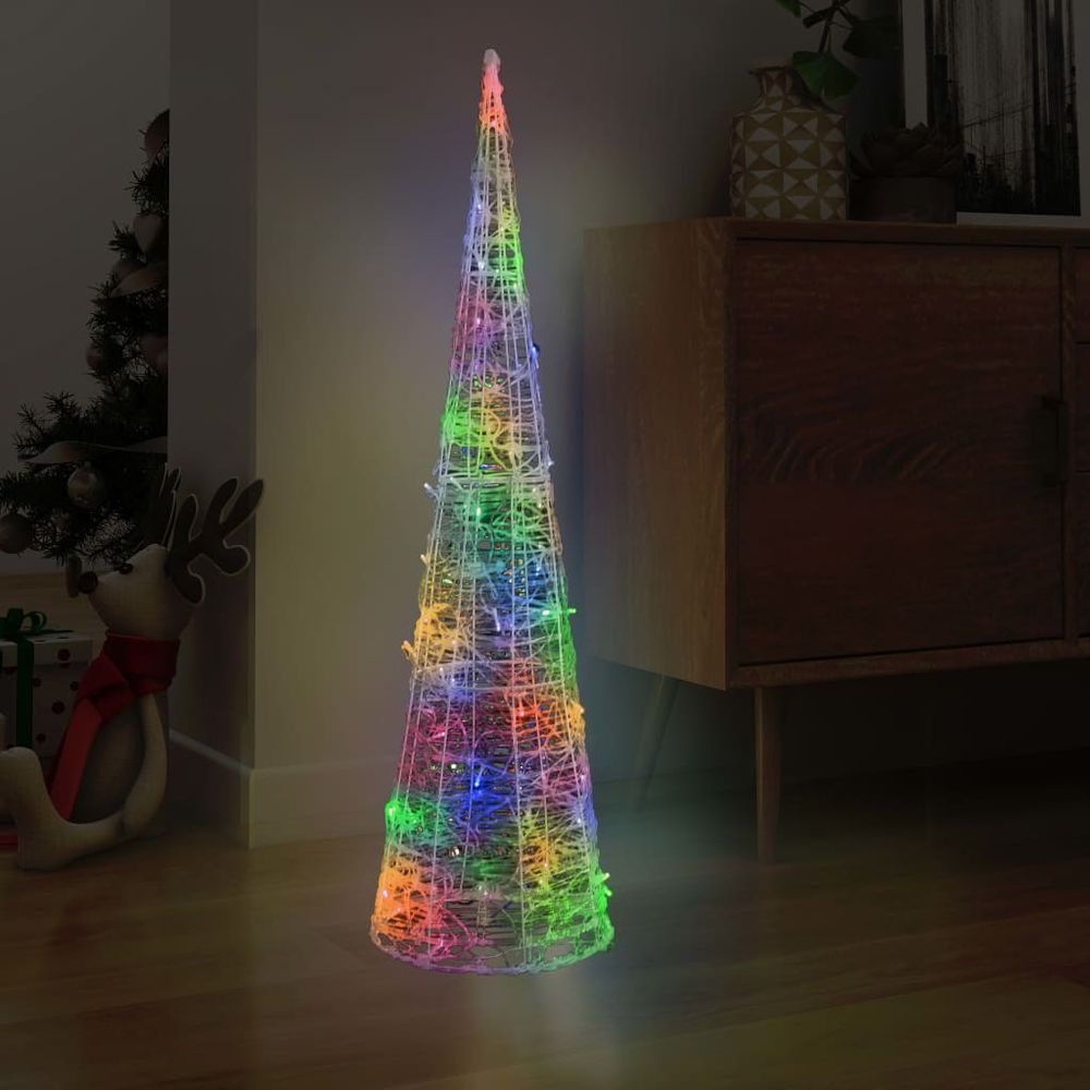 Acrylic Decorative Pyramid LED Light Cone Warm White 60 cm - anydaydirect