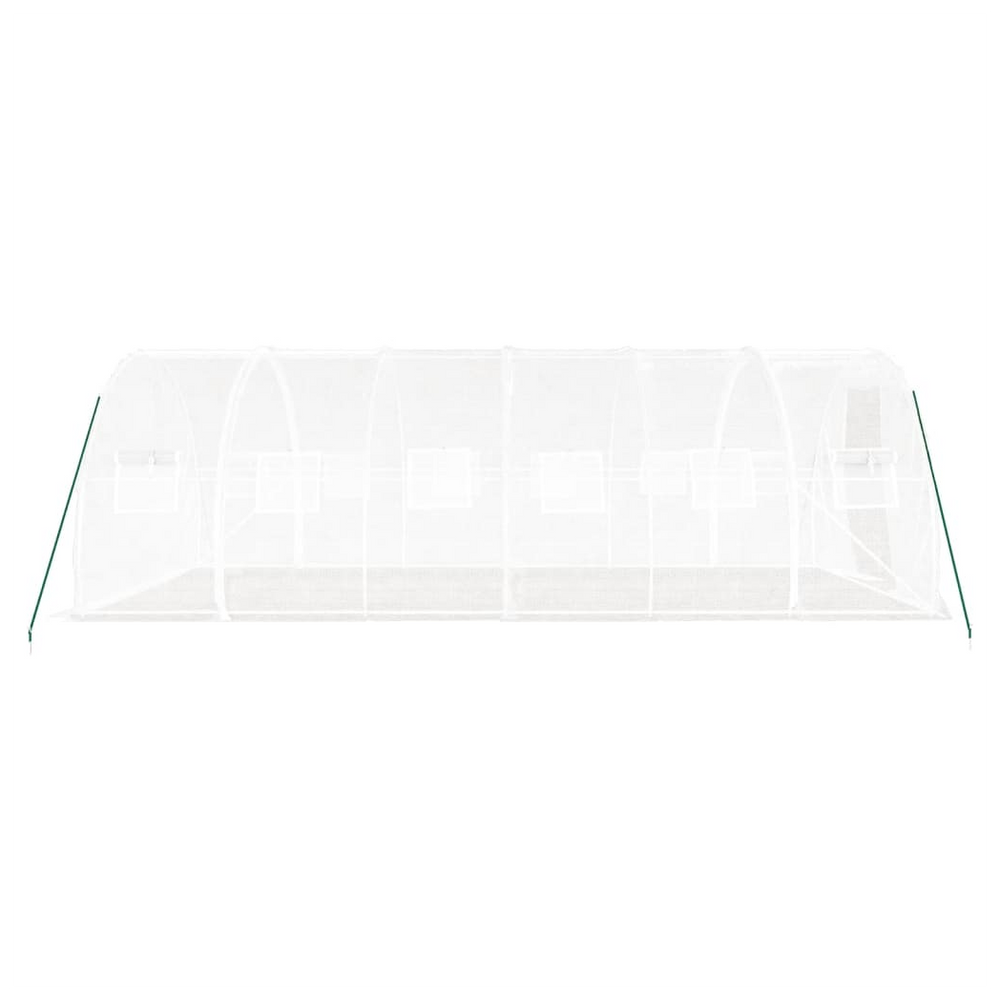 vidaXL Greenhouse with Steel Frame White 18 m² 6x3x2 m - anydaydirect