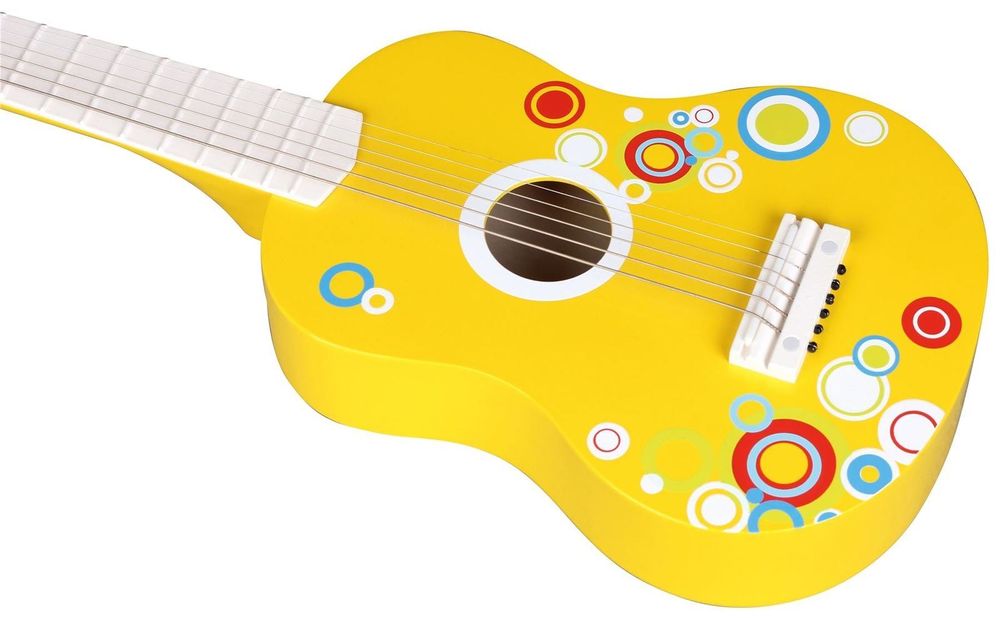 Lelin Wooden 25" Inches Childrens Bubble Guitar Percussion Musical Instrument - anydaydirect