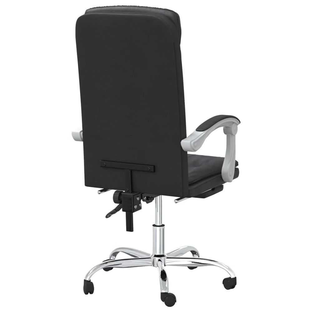 Reclining Office Chair Black Faux Leather - anydaydirect