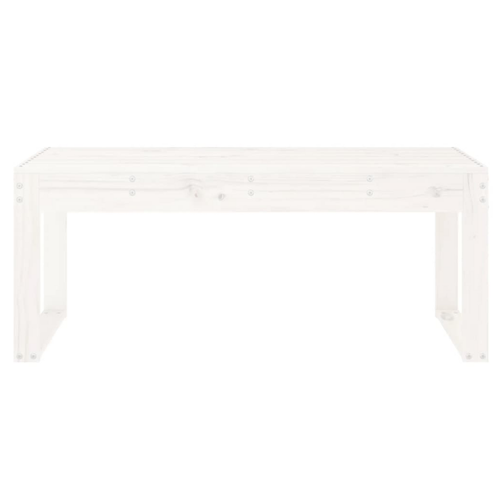 vidaXL Garden Bench White 110x38x45 cm Solid Wood Pine - anydaydirect
