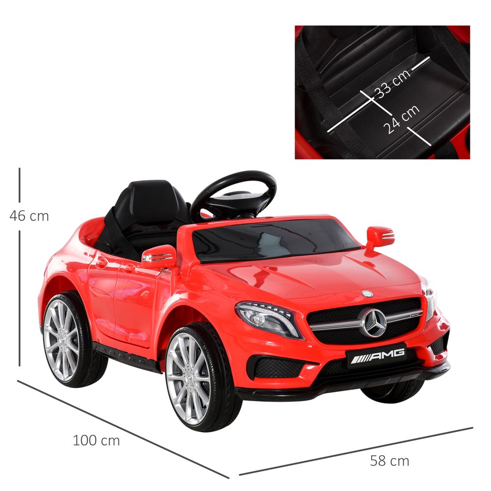 6V Licensed Mercedes Benz Kids Ride On Car W/ Remote Light Music Red - anydaydirect