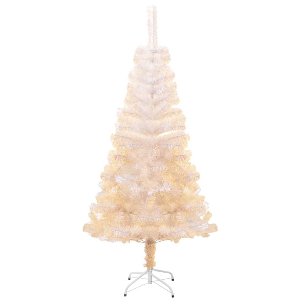 Artificial Christmas Tree with Iridescent Tips White 120 cm PVC - anydaydirect